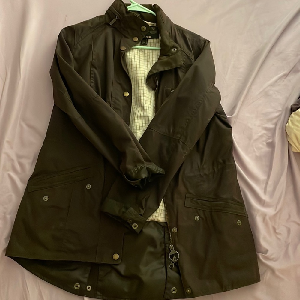 Plum Barbour jacket